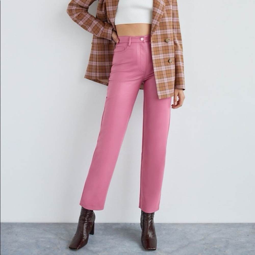 Wilfred Melina Rhoden Pink Faux Leather Pants – Aritzia 🌸✨